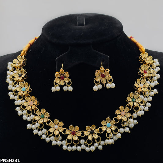 FRN Flower Necklace Set