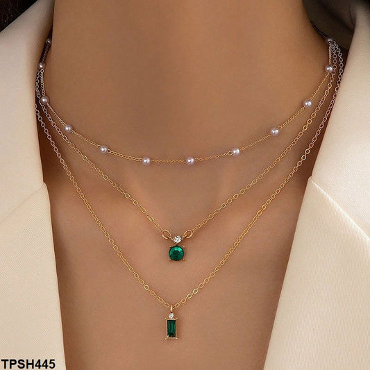 Round Pendant With Link Chains